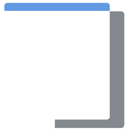 White document icon with blue header and shadow on a green background.