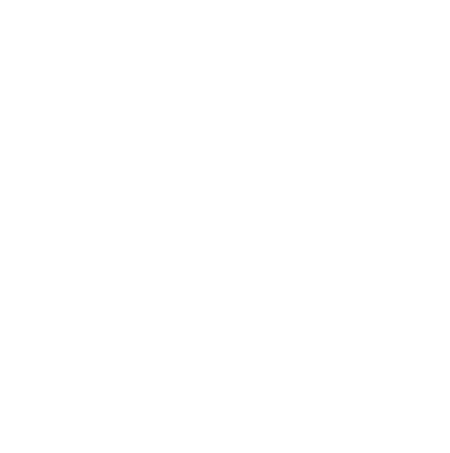 White gear icon on a dark green background.